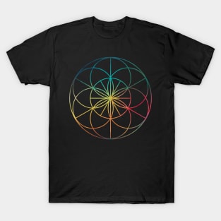 Sacred geometry 05 Rainbow T-Shirt